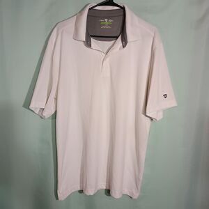 Men’s White Polo Shirt – Short Sleeve Classic Collared Casual Golf Shirt